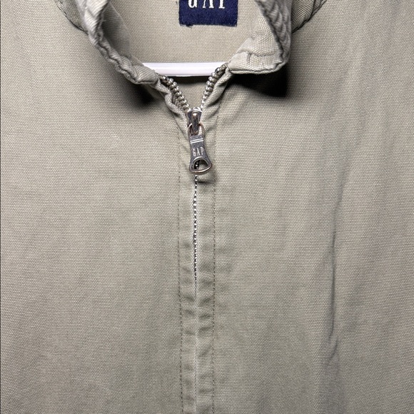 GAP Mens Harrington Green Zip-Up Canvas Jacket - Picture 4 of 6